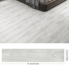 5 m² Floor Planks Tiles Grey White Oak Self Adhesive Wood Effect Vinyl Flooring