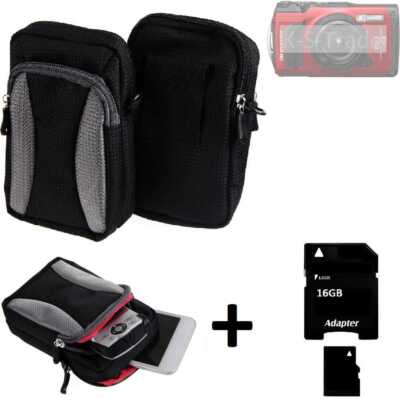 Fototasche für OM System Tough TG-7 Kamera + 16GB Memorycard Umhängetasche Gü