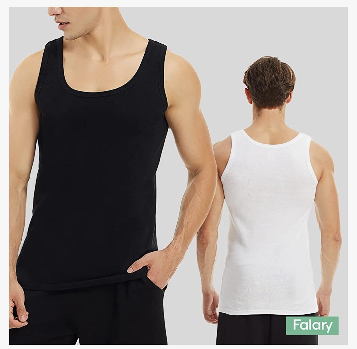 FALARY Mens Vest Tops Pack of 5 Tank Tops Fitted 100 Cotton 5 x Large eBay