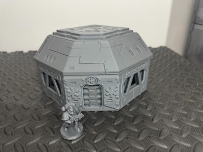 Medizinische Klinik Sci Fi Gebäude Tischplatte Gelände Landschaft 28mm 32mm 3D gedruckt