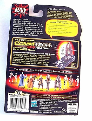 STAR WARS CARDED ODY MANDRELL C-7/8 WITH OTOGA 222 PIT DROID+COMM TECH CHIP,NEW - Picture 5 of 12