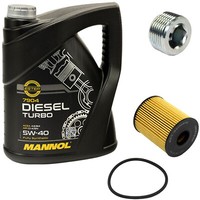 MotoröL ÖLfilter SH4794P 5W40 5 Liter ÖLablassschraube FüR Fiat Panda Doblo