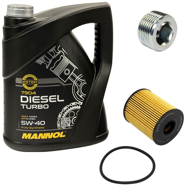MotoröL ÖLfilter SH4794P 5W40 5 Liter ÖLablassschraube FüR Fiat Panda Doblo-image