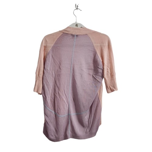 Ted Baker Cardigan 1 XS Purple Pink Open Front Short Sleeve Lightweight Sweater - Picture 7 of 9