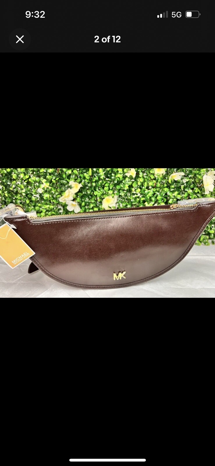 Michael Kors Reversible Leather Fanny Pack, Belt Bag, Crossbody, L/XL , BROWN
