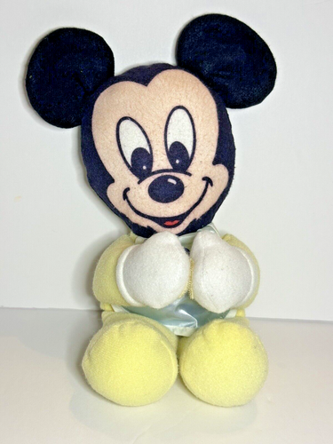 Peluche dossard vintage 1984 Mattel Disney bébé Mickey souris corps jaune ours bleu - Photo 1/6