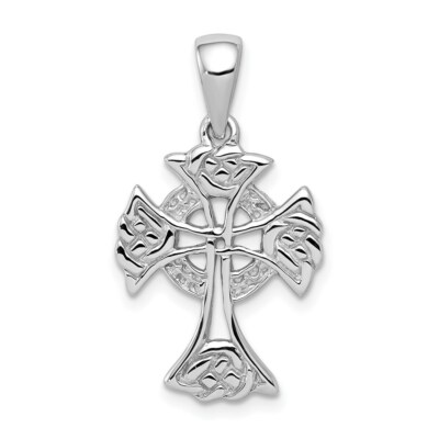 Sterling Silver Polished Celtic Cross Charm Pendant | eBay