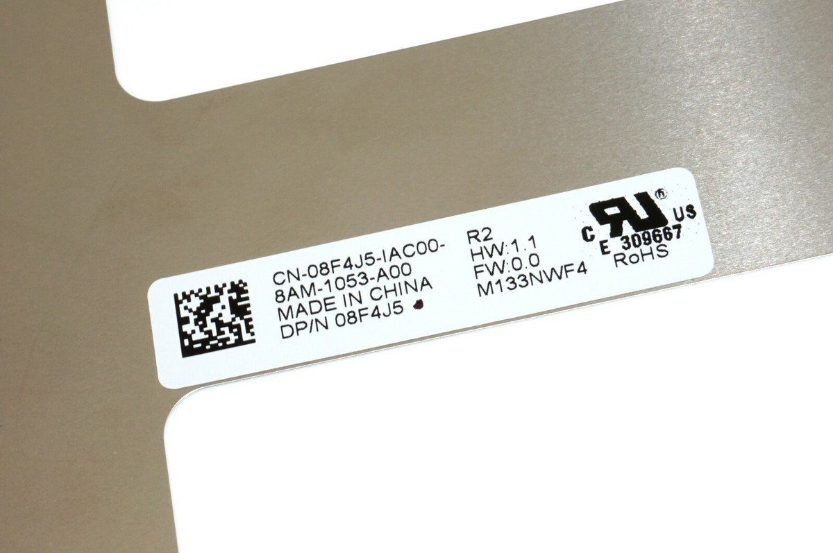 8F4J5 M133NWF4 GENUINE DELL LCD DISPLAY 13.3 TOUCH 13 7386 P91G (B