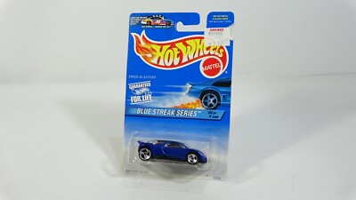 1996 Hot Wheels Die Cast Car Blue Speed Blaster Blue Streak Series #4 of 4 #1694