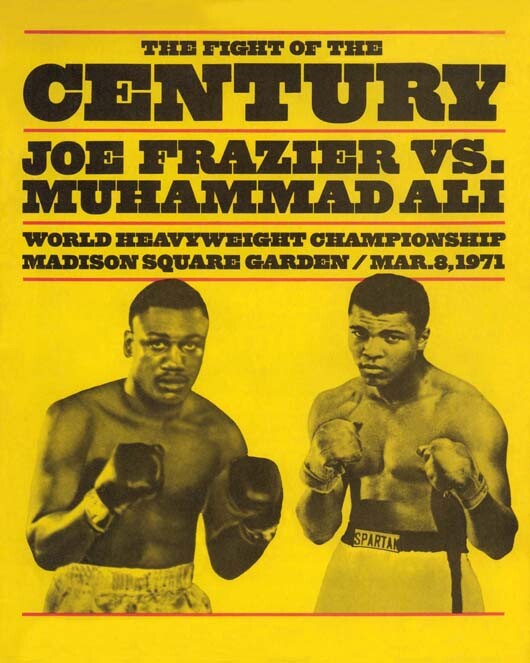 1971 Boxing MUHAMMAD ALI vs JOE FRAZIER Glossy 16x20 Photo Title