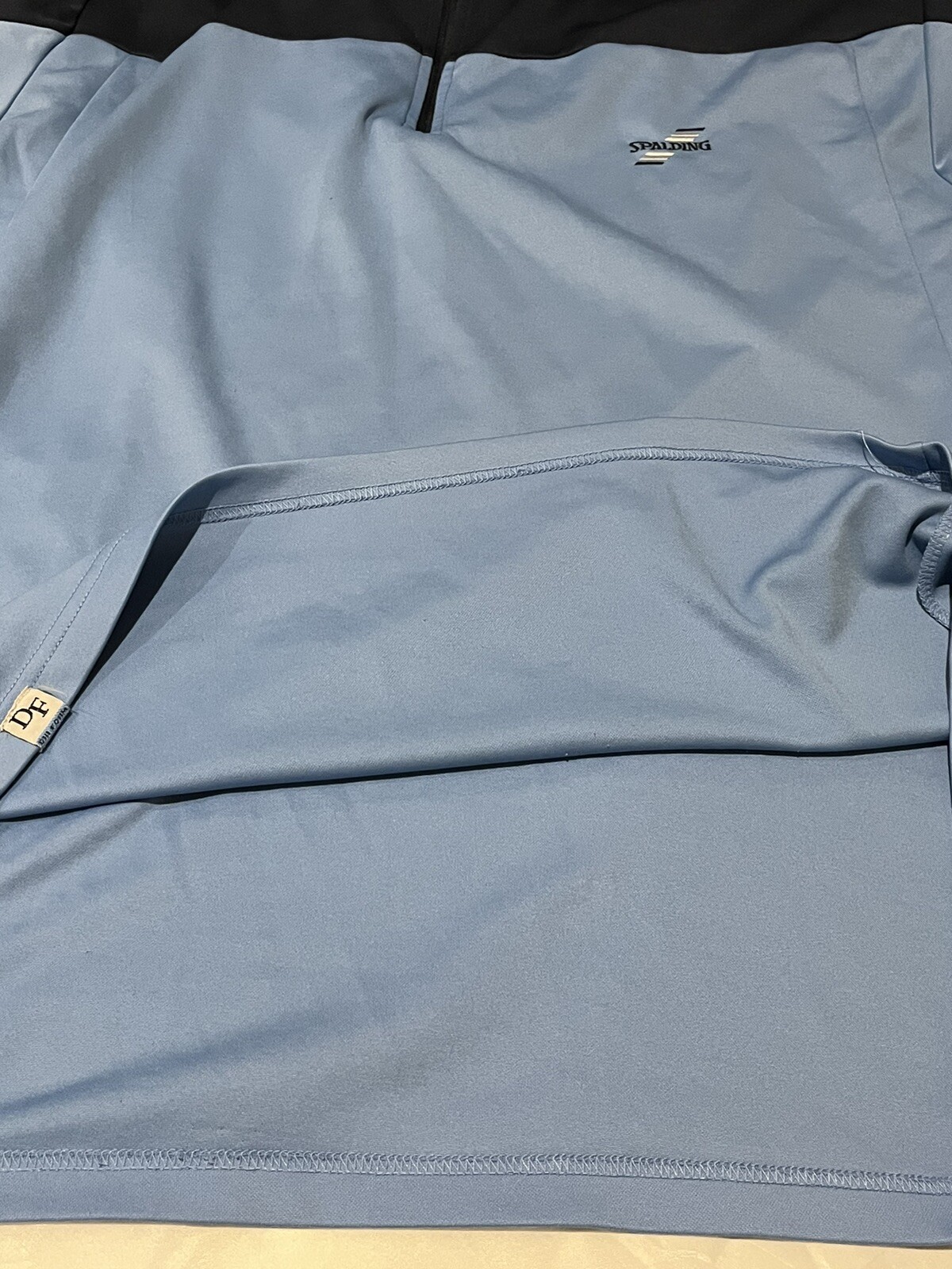 Vintage Spalding 2XL 1/4 Zip Dual Blue Activewear Polo Shirt image 10