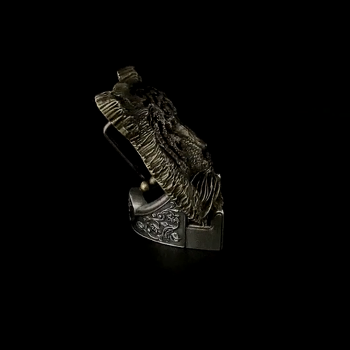 Fibbia da cintura vintage bronzo re degli animali tigre western fauna selvatica anche stock USA - Video 1 di 1