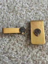 Vintage 12k GF JL Clark Manufacturing Co 30yrs Tie Clip & Money Clip - Balfour