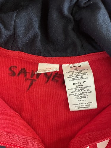 Boys Marvel Spider-Man Hoodie Sweatshirt Sz 4T Full Zip Red White Blue - Picture 2 of 4