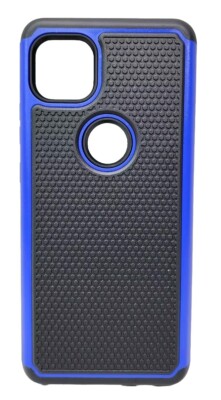 BNIUT for Motorola One 5G Ace Phone Case: Dual Layer Protective, Black & Blue 