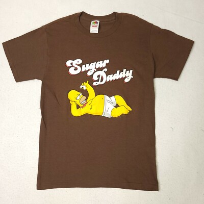 Vintage 2005 The Simpsons Homer Simpson Donut Sugar Daddy T Shirt 
