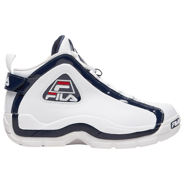 New FILA 96 GRANT HILL 2 White Blue Leather Mens Retro Basketball ...