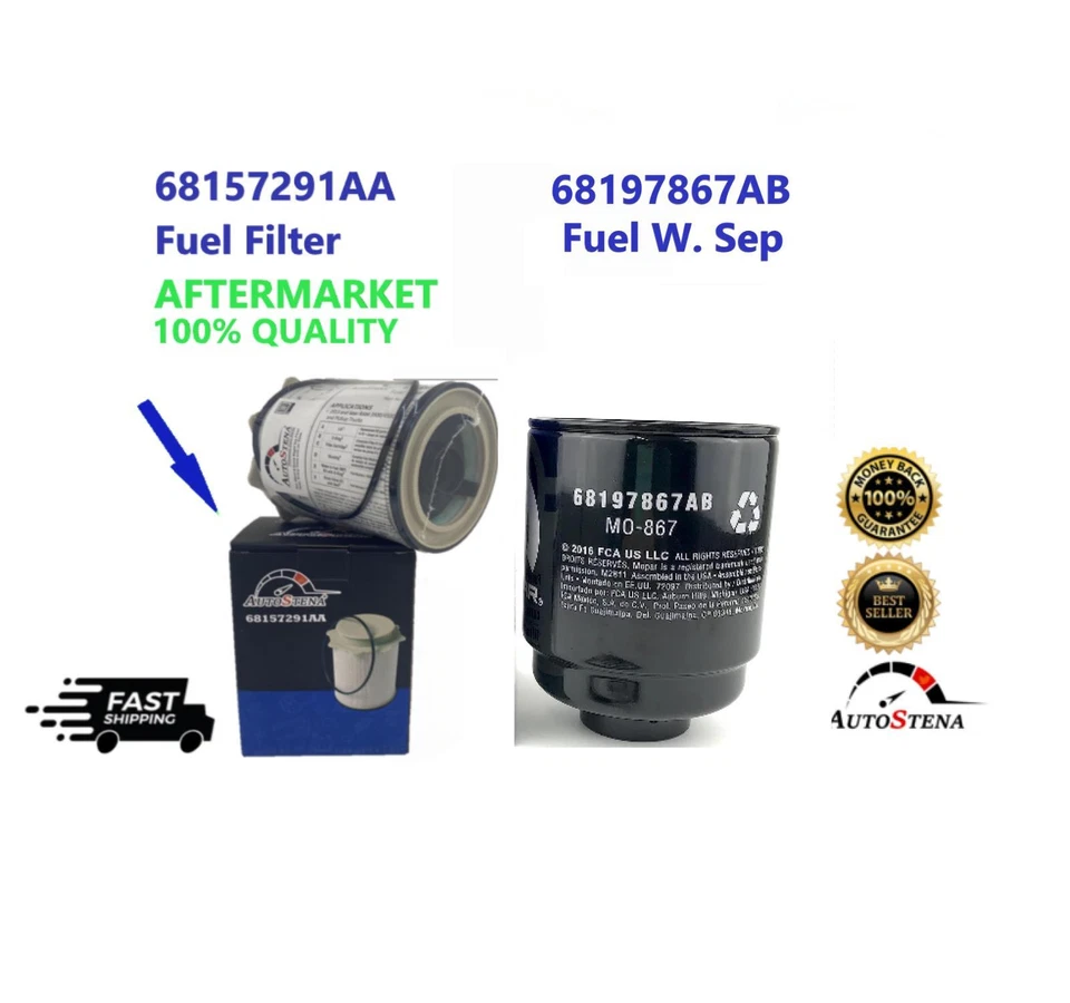 Conjunto separador de água filtro de combustível diesel Dodge Ram 6,7 litros Mopar 403828626390 - Imagem 2 de 4