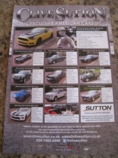 CLIVE SUTTON AMERICAN CARS UK STOCK LIST POSTER ADVERT APPROX A4 SIZE FILE 8