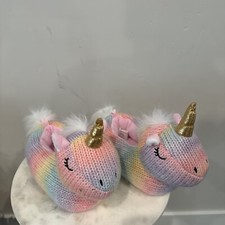 Wonder Nation Toddler Girls Unicorn Slippers, Size 5-6