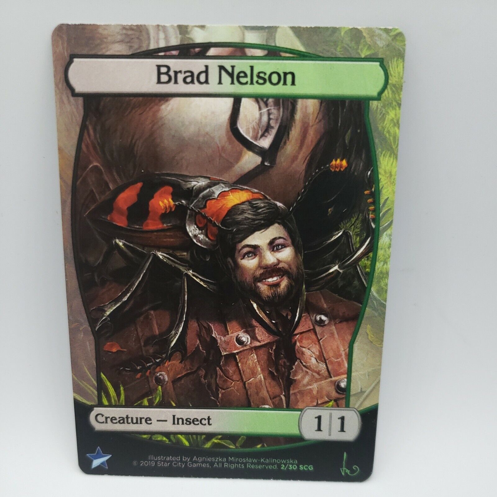 Brad Nelson Insect Token x1 - SCG Token - MTG - Star City Games