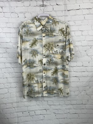 Batik Bay Hawaiian Camp Aloha Shirt 100% Rayon Large