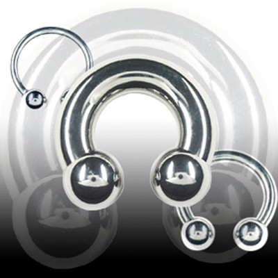 4mm Hufeisen Ring Ohr Nase Brust Intim Piercing Circular Barbell dicker Ring