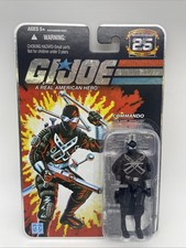 GI JOE 25TH ANNIVERSARY NINJA COMMANDO SNAKE EYES FIGURE MOC