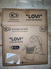 Kinderkraft Lovi 3-in-1 Kinderbett, Kinderreisebett, Babywiege, Babywippe