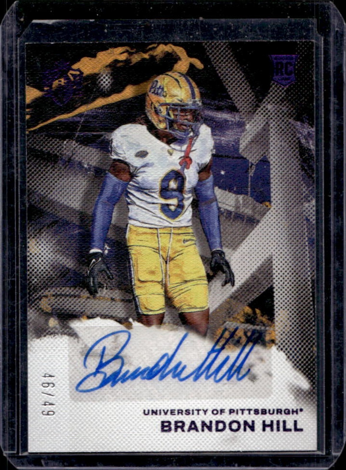 Brandon Hill Panini Chronicles Draft Picks Gridiron Kings Rookie Autographs #GKBHI Purple