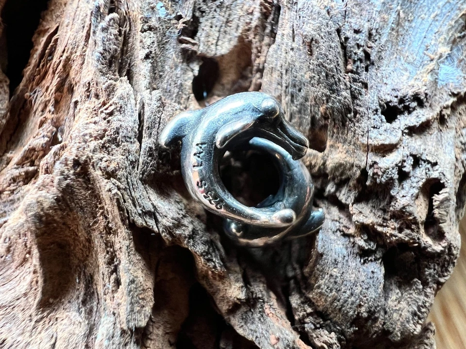 🌟Trollbeads Spielende Delphine Bead TAGBE-00233 Silber 925 Meer Sommer Strand - Bild 2 von 4