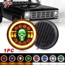 Faro LED RGB de 7 pulgadas Halo Ojos de Ángel DRL para camioneta Chevy C10 Camaro