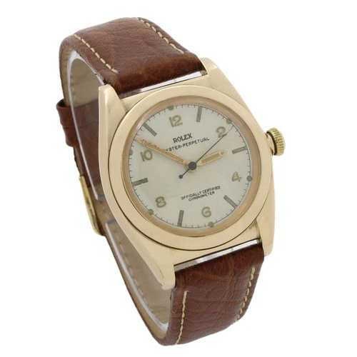 Men's Rolex Oyster Perpetual 14KYG Ref.#3131 32mm Silver Dial Watch W271514-1