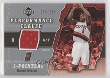 2005-06 Upper Deck Performance Clause Jersey 34/250 Martell Webster #PCJ-WB 0c3