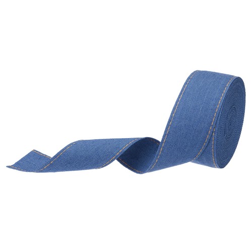 2 Inch Denim Fabric Ribbons, 5 Yards Denim Bow Jean Ribbon, Dark Blue ...
