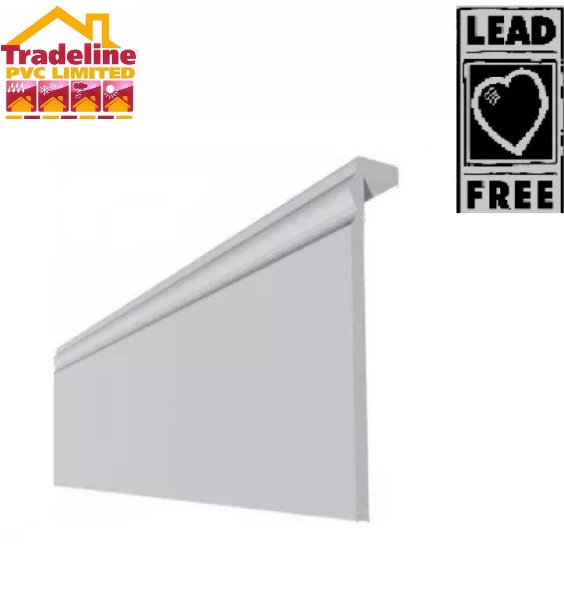 Plastic Skirting Board Cover Over Torus Edge White UK