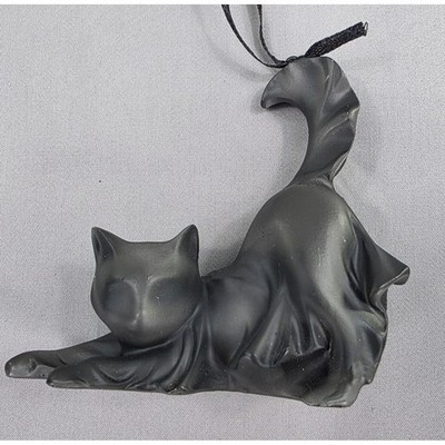 Cracker Barrel Exclusive Resin Ghost Black Cat Ornament NWT Halloween '25 Spooky