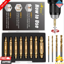 13-pcs Screw Extractor Set Easy Out Drill Bits Set For Removing Stripped Screws