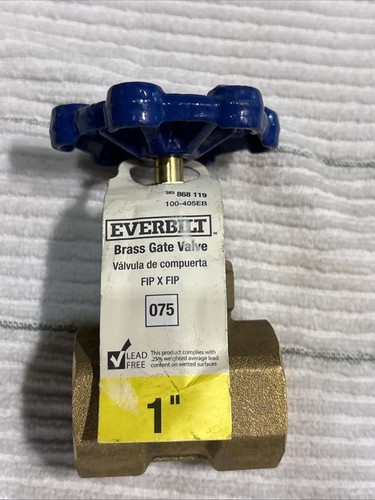 1” BRASS GATE VALVE 200 WOG Everbilt