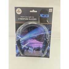 KBW Cyberpunk Glasses Multi Color Light Up LED Visor Rave Cosplay G1134 New