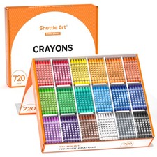 Crayon Bulk Class Pack - 720 Count, 18 Assorted Colors with 40 Crayons per Co...