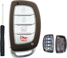 Replacement Key Fob Cover Case fit for Sonata Tucson Elantra -4 Button-D