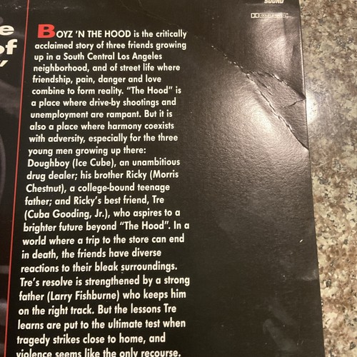 Boyz N the Hood - Ice Cube Laurence Fishburne Laserdisc - Picture 3 of 7