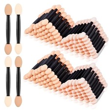 150 PCS Sponge Eyeshadow Applicators Double Sided Brush with Box Black