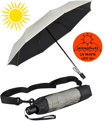 iX-brella City Trekking Sonnen-Regenschirm Umhängen UV-Hitzeschutz black coating