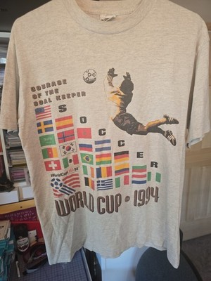 Pre Owned In Good Shape 1994 World Cup Courage Of The Keeper Gray T ShirtAdult M
