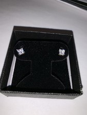 .50 ct. White Sapphire Princess Screw Backs Stud Earrings in Sterling Silver