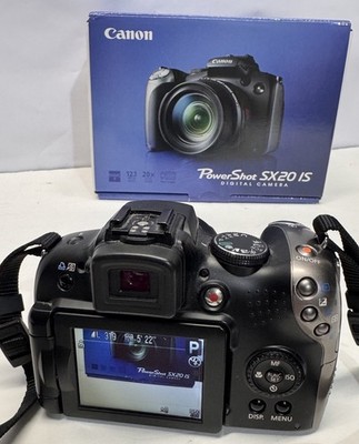 Canon PowerShot SX20 IS 12.1MP CCD Digital Camera 20x Zoom Tested with SD Card