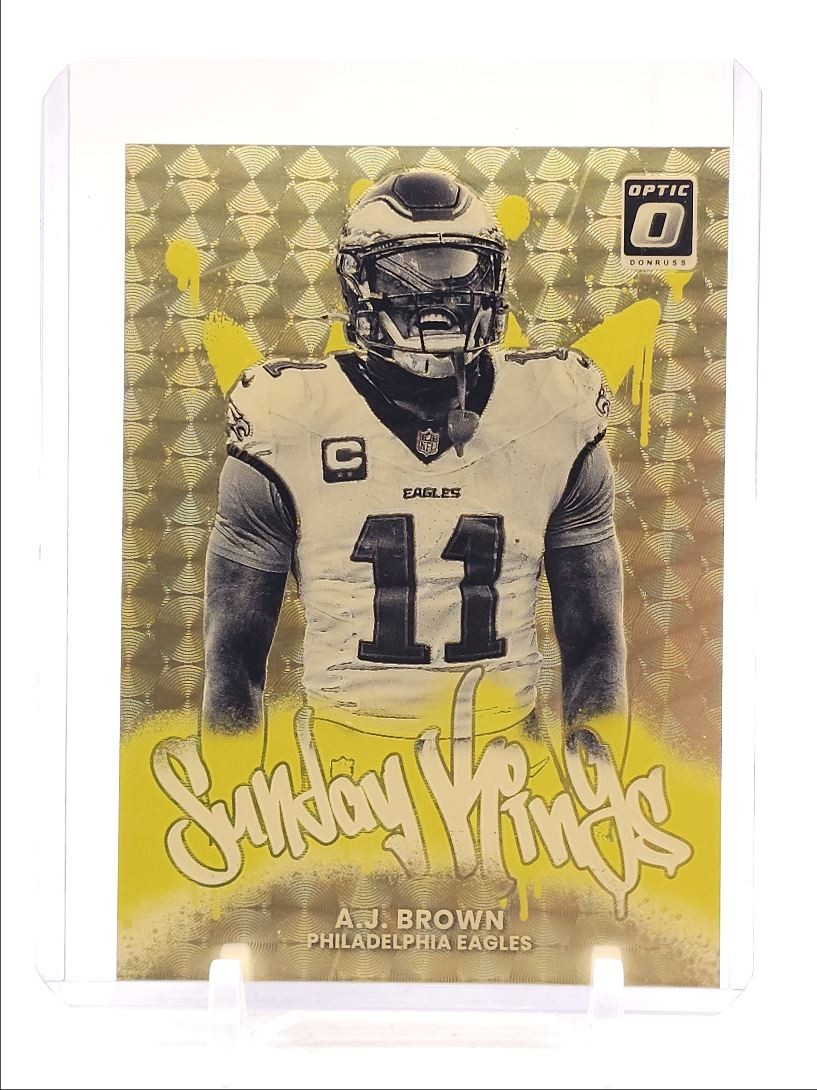 A.J. BROWN 2025 DONRUSS OPTIC SUNDAY KINGS GOLD VINYL SP EAGLES 1/1 Q2091