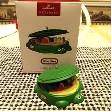 HALLMARK LITTLE TIKES TURTLE SANDBOX 2024 CHRISTMAS KEEPSAKE ORNAMENTS
